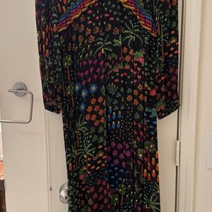 FARM Rio Multicolor Long Sleeve Maxi Dress